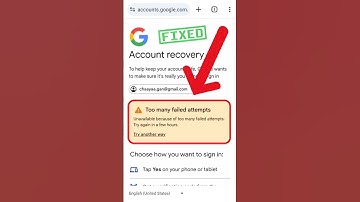 Too many failed attempts Gmail Recovery Problem Solved 💯Working ✅ Recover Google Account @AppFixi