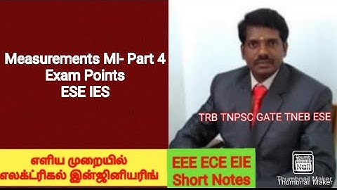Measurements MI Part 4  Potentiometer Problems - IES ESE notes  -EEE ECE EIE-TRB TNEB TNPSC GATE ESE