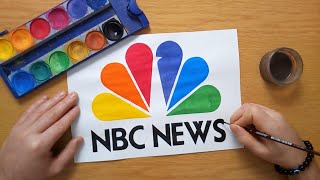 How to draw the NBC NEWS logo