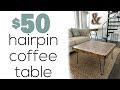 $50 DIY Square Hairpin Leg Coffee Table $50 DIY Square Hairpin Leg Coffee Table