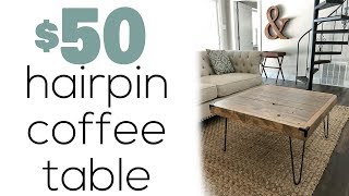 Link to the free plans! -
https://www.shanty-2-chic.com/2018/05/diy-50-square-hairpin-leg-coffee-table.html
cheap hairpin legs! https://amzn.to/2bp...