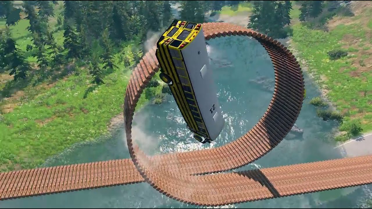 Cars vs Loop Bridge #1 - BeamNg.drive