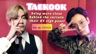 Taekook's KV sign , behind the curtain mystery ~Run ep 120 121 behind Taekook moments