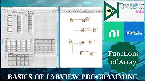 LabVIEW Tutorial | Functions of Array | Part3 | Basics of LabVIEW Programming