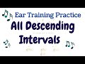 Descending Intervals - Ear Training Practice (Music Theory)