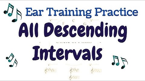 Descending Intervals - Ear Training Practice (Music Theory)
