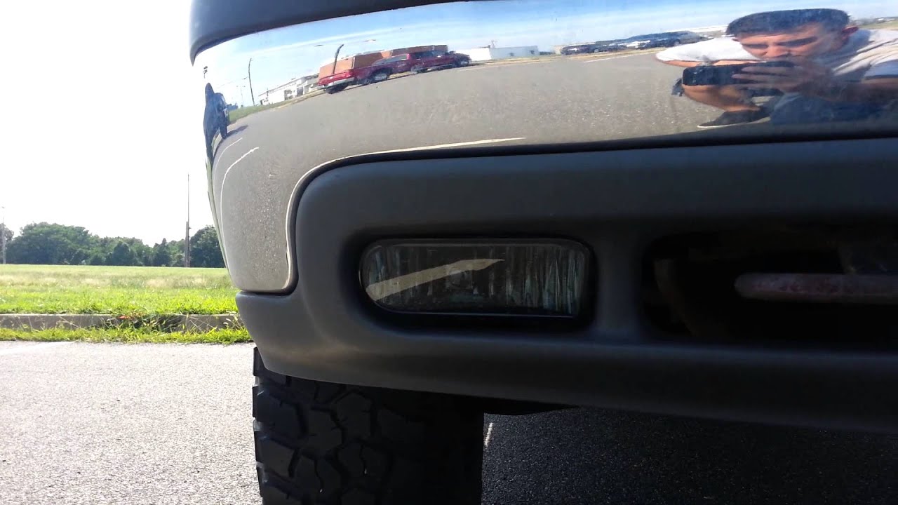 2001 Silverado 5.3L Dynomax Mini Bullet and Spyder Fog Lights - YouTube
