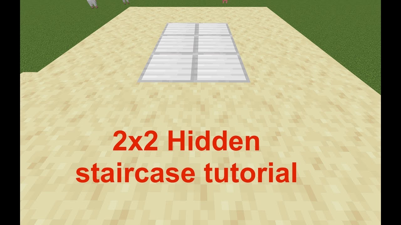 Minecraft tiny 2x2 Hidden Piston Staircase Tutorial. YouTube