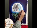 🐺 Wolf Under the Moon | Poster Colour Painting