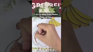 Fun Banana Drawing & Coloring Tutorial  #satisfying #coloring #hack