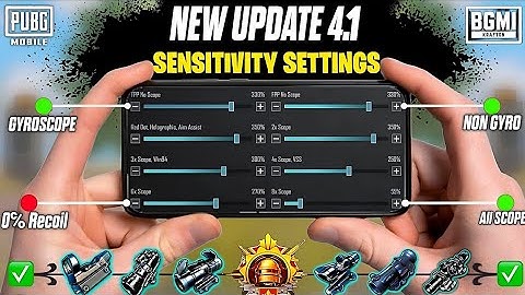 NEW UPDATE 4.1 CODE 🔥 PUBG MOBILE/BGMI SENSITIVITY SETTINGS 2025 | BEST SCOPE SENSITIVITY SETTINGS✅