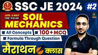 SSC JE 2024 | Part-1 Soil Mechanics Marathon #2 | All Concepts+Formula Through Question | Avnish sir