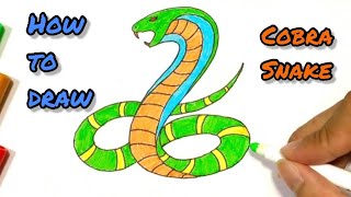 How To Draw A Cobra Snake - Kien Draw