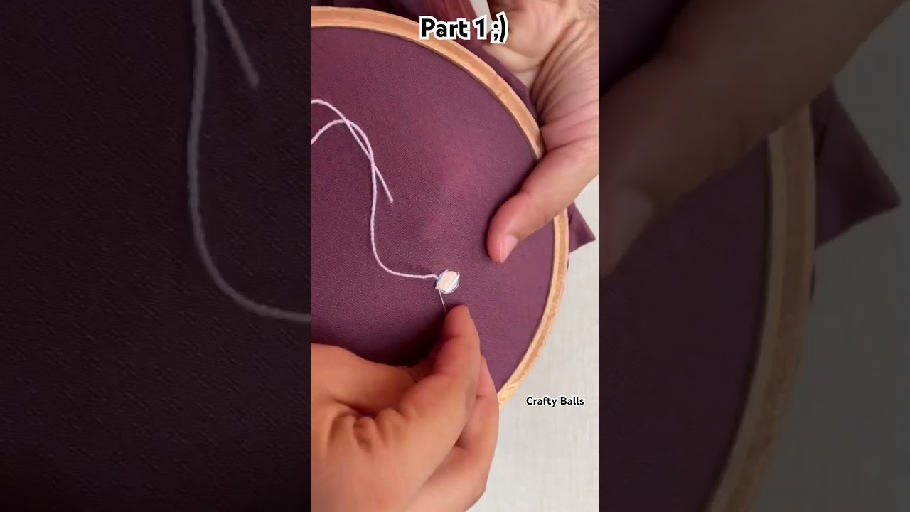 Mirror work on fabric 