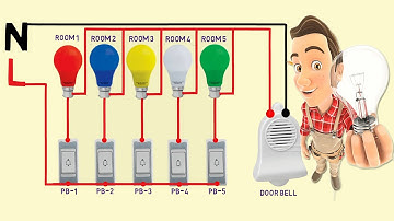 DOOR BELL WIRING DIAGRAM MULTIPLE SWITCH AND SERIES LAMP