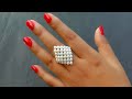 How To Make Finger Ring//Pearl Beaded Ring// useful & Easy