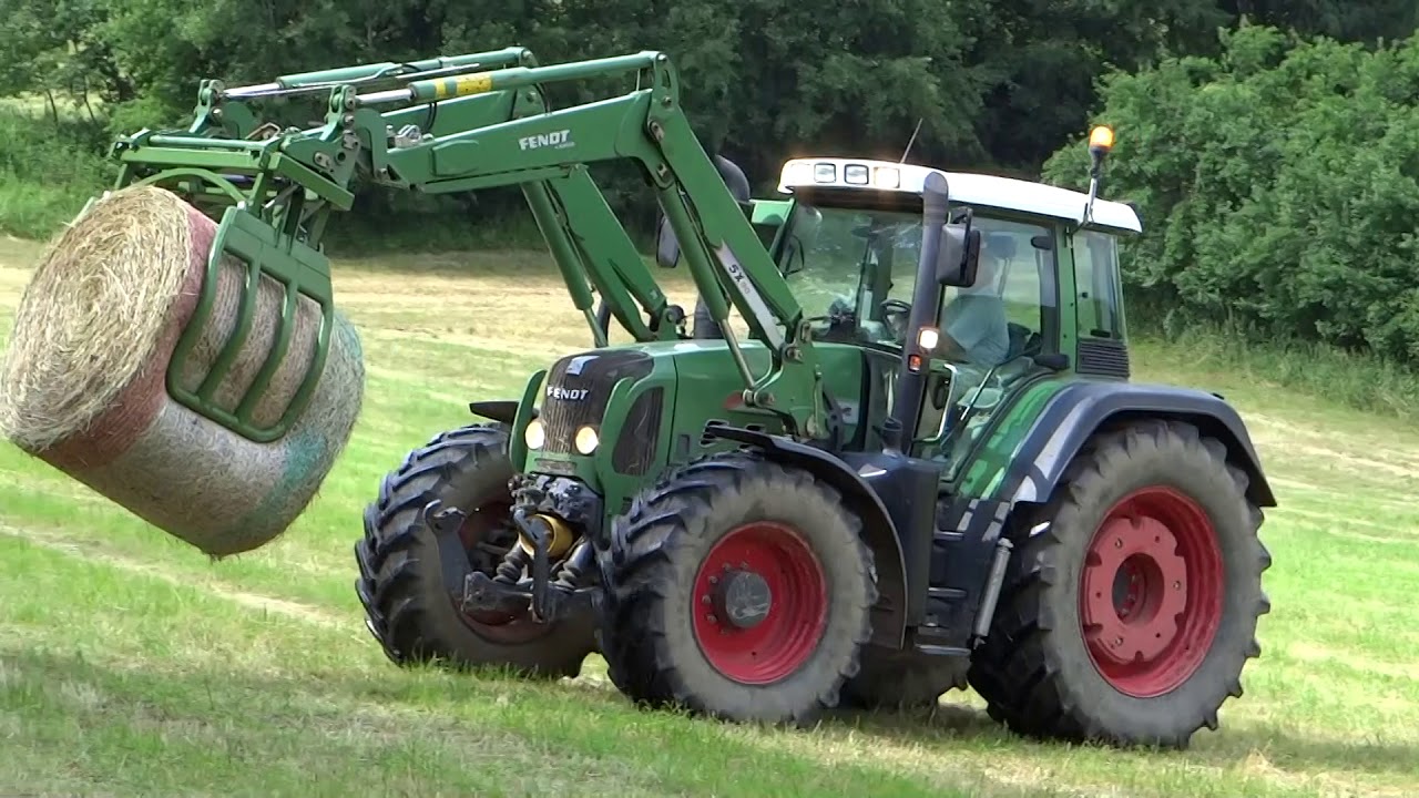 Traktory Fendt a Zetor - nakládka a přeprava balíků sena - Hay loading and transport