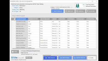 Family Type Exporter Pro for Revit