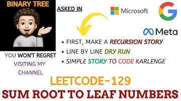 Sum Root to Leaf Numbers | Leetcode - 129 | Google | Microsoft | Meta | Explanation | Live Coding
