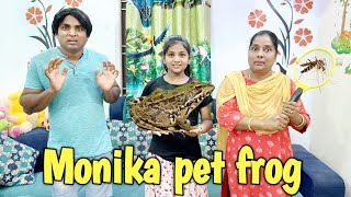 Monika new pet frog ? ? | comedy video | funny video | Prabhu Sarala lifestyle