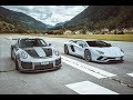 DRAG RACE! Porsche GT2 RS vs Lamborghini Aventador S!