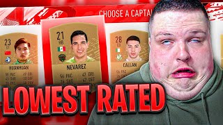 Using the LOWEST RATED team in FUT DRAFT on FIFA 20...