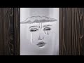 رسم تعبيري حزين سهل بالرصاص رسم وجه حزين رسم سهل للمبتدئين Shorts 