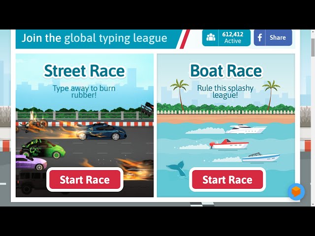 Do you get your typing rush from street car racing, or do you prefer  sailing away from your competitors? Look no further; with TypeRush, you can  do both!, By TypeRush