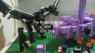 Lego Minecraft Set Building 15 (The Ender Dragon and End Ship