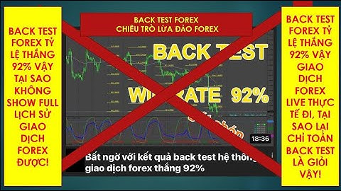 BACK TEST FOREX VÀ THỰC TẾ TRÊN THỊ TRƯỜNG HOÀN TOÀN KHÁC XA NHAU