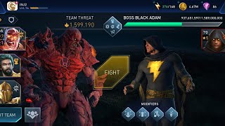 Boss BLACK ADAM 🔥Solo Raid Battle ☠️ InJustice 2 Mobile Gameplay
