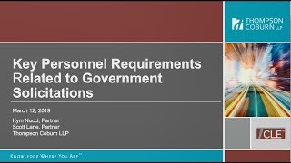 Key Personnel Requirements Related to Government Solicitations