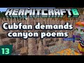 HermitCraft 8 ep 13 — Cubfan demands canyon poems! Castle relocation!