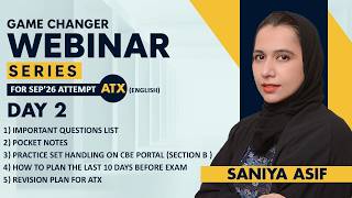 ACCA ATX Eng Day 2 Game Changer Webinar Series Sep'26 | Pass ATX First Attempt | Success Strategy