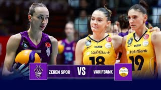 Zeren Spor - Vakifbank Highlights Turkish Volleyball League 20252026