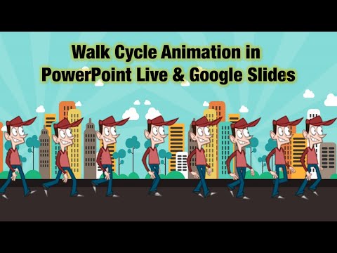 Realistic Walk Cycle Animation in PowerPoint 365 Live or Google Slides or Office Live