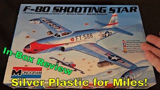 Vintage Monogram F-80 Shooting Star 1/48 Model Kit Unboxing. #plasticmodel #unboxing #lockhmartin