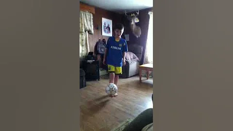 Crazy soccer trick