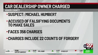 Adams County car dealership owner facing more than 350 charges for allegedly falsifying PennDOT reco
