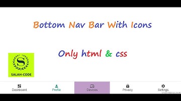 How to create a Bottom Icon Navigation Menu - HTML & CSS Tutorial