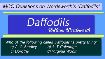 Daffodils mcq questions and answers | Quick Fix