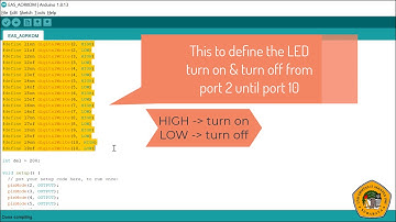 Running LED Arduino Proteus, Ryan Omar, Informatika, Universitas 17 Agustus 1945 Surabaya, Tahun2020