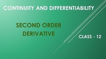 SECOND ORDER DERIVATIVE