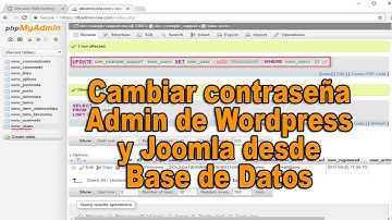 Restablecer contraseña de Wordpress y Joomla desde la base de datos con phpMyAdmin, fácil y rápido