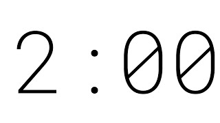 Simple 2 minutes countdown timer - Roboto Mono Extra Light