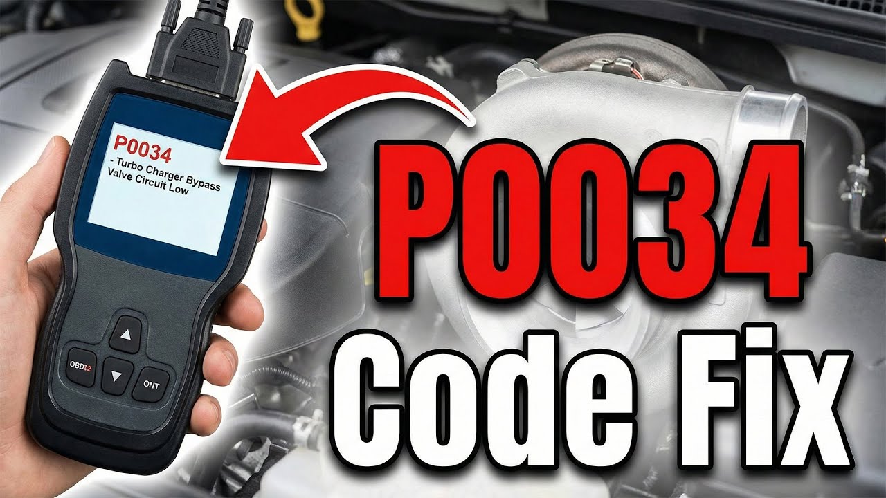 P0033 Code How To Fix P0034 Code | Turbo Charger Bypass Valve Circuit Low Fix ...