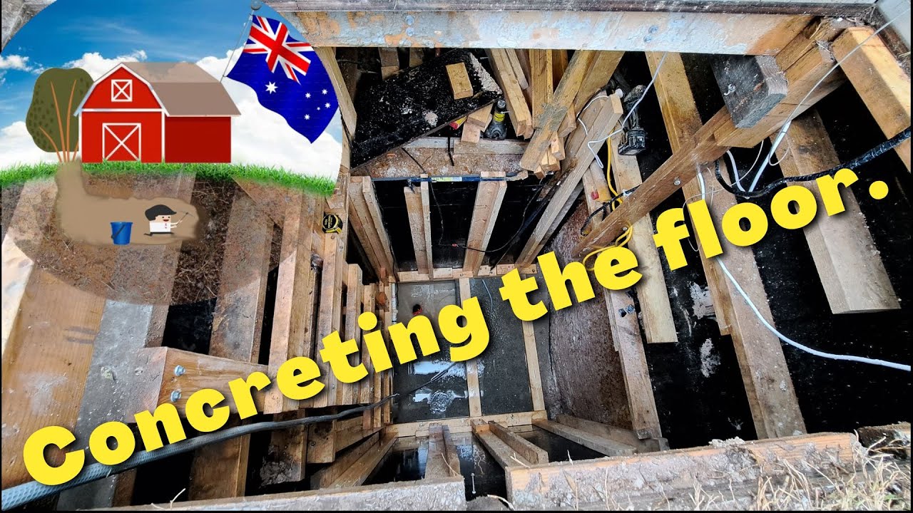 Digging a SECRET BUNKER Part 9 First Concrete in the Bunker - YouTube