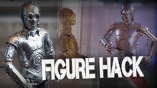 Custom VAC-METAL Silver Protocol Droid | E-3PO U-3PO or TC-14 | FIGURE HACK