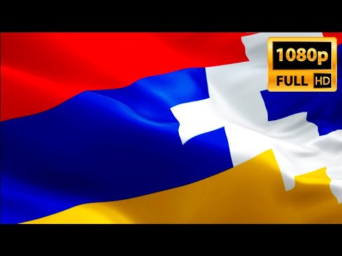 Artsakh flag closeup