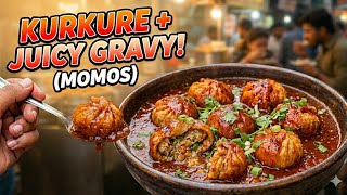 Delhi Wale Famous Kurkure Gravy Momos Ab Ghar Par! 🤤 | Ultimate Fusion Momos | फ्राइड ग्रेवी मोमोज 😋 screenshot 4